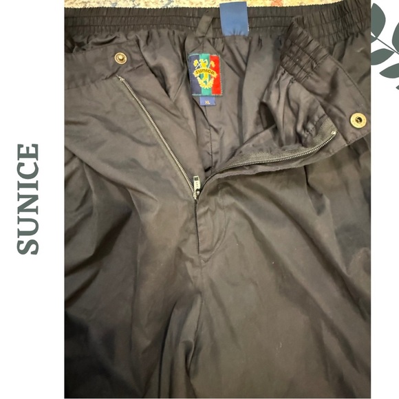 Men’s Sunice XL Black Outdoor Rain Pants with Zippers Waterproof Black - Picture 6 of 8